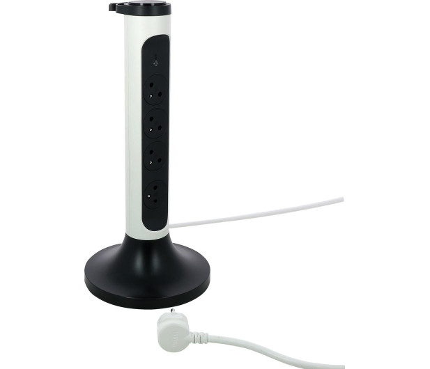LEGRAND Przedłużacz wieża - 4X2P+Z 2M-BIAŁO/CZARNY 49410 - 1047781 - zdjęcie 3